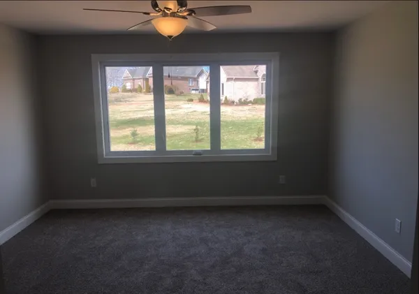an empty room with a window