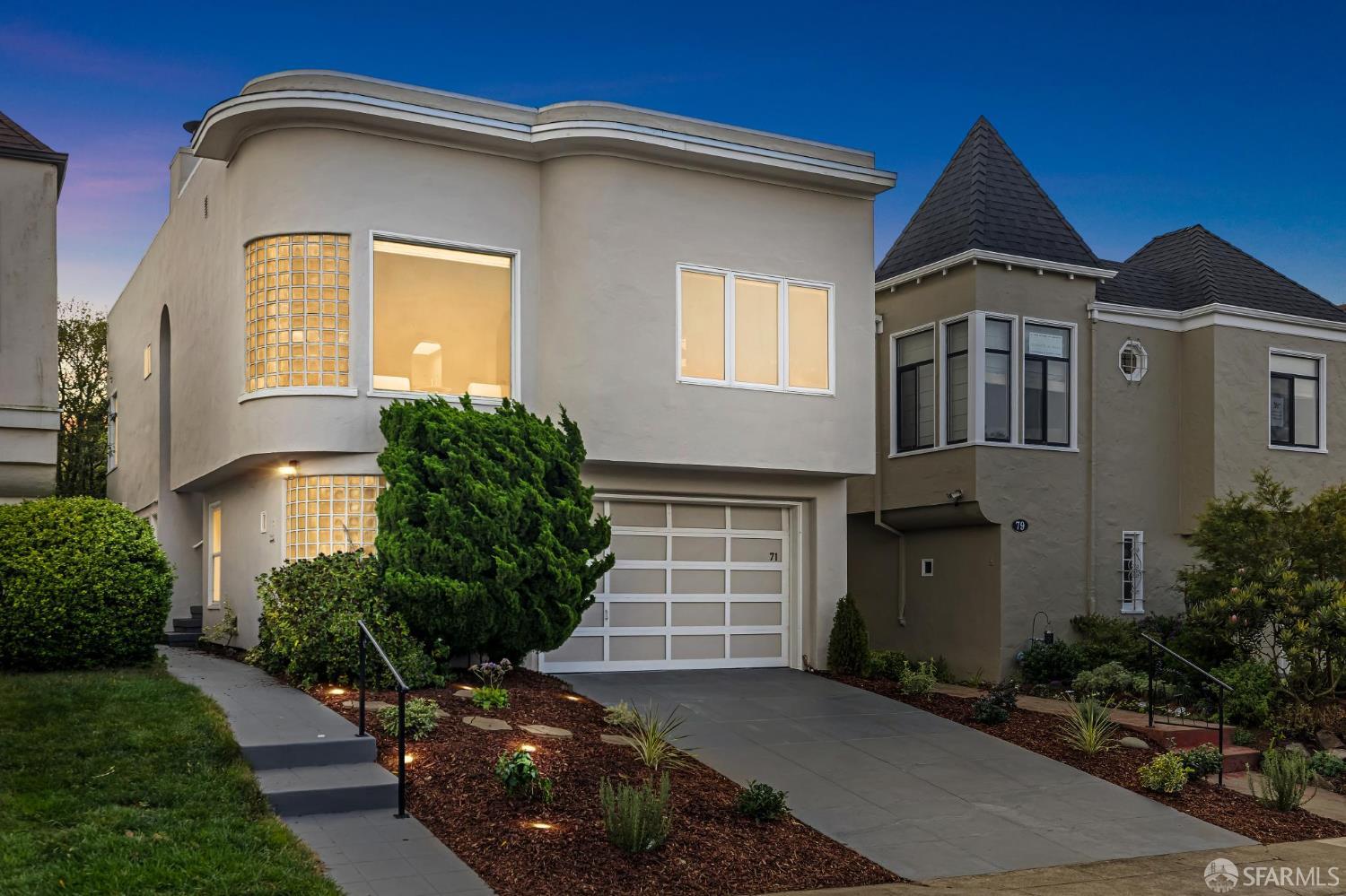 a front view of a house