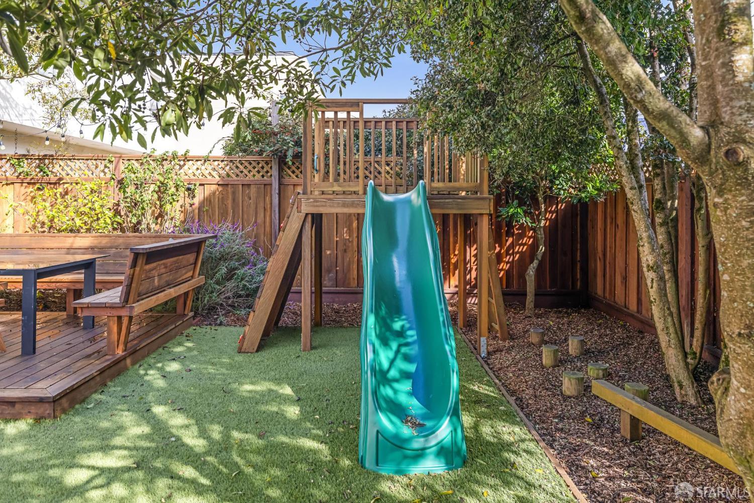 71 Ulloa Street San Francisco, CA 94127 - Photo 36 of 38 a view of a backyard with a slide