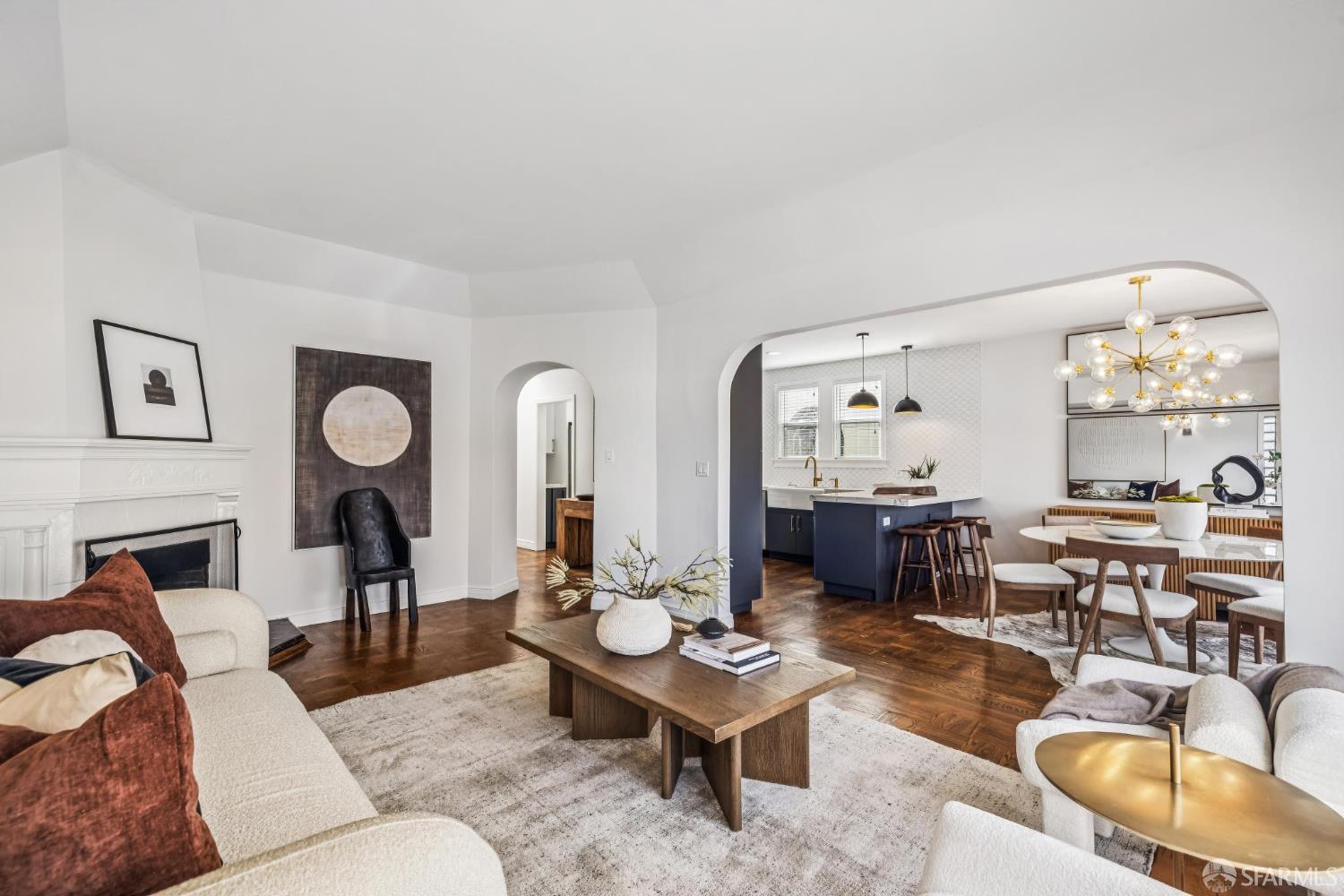 71 Ulloa Street San Francisco, CA 94127 - Photo 6 of 38 a living room with furniture a fireplace and a table