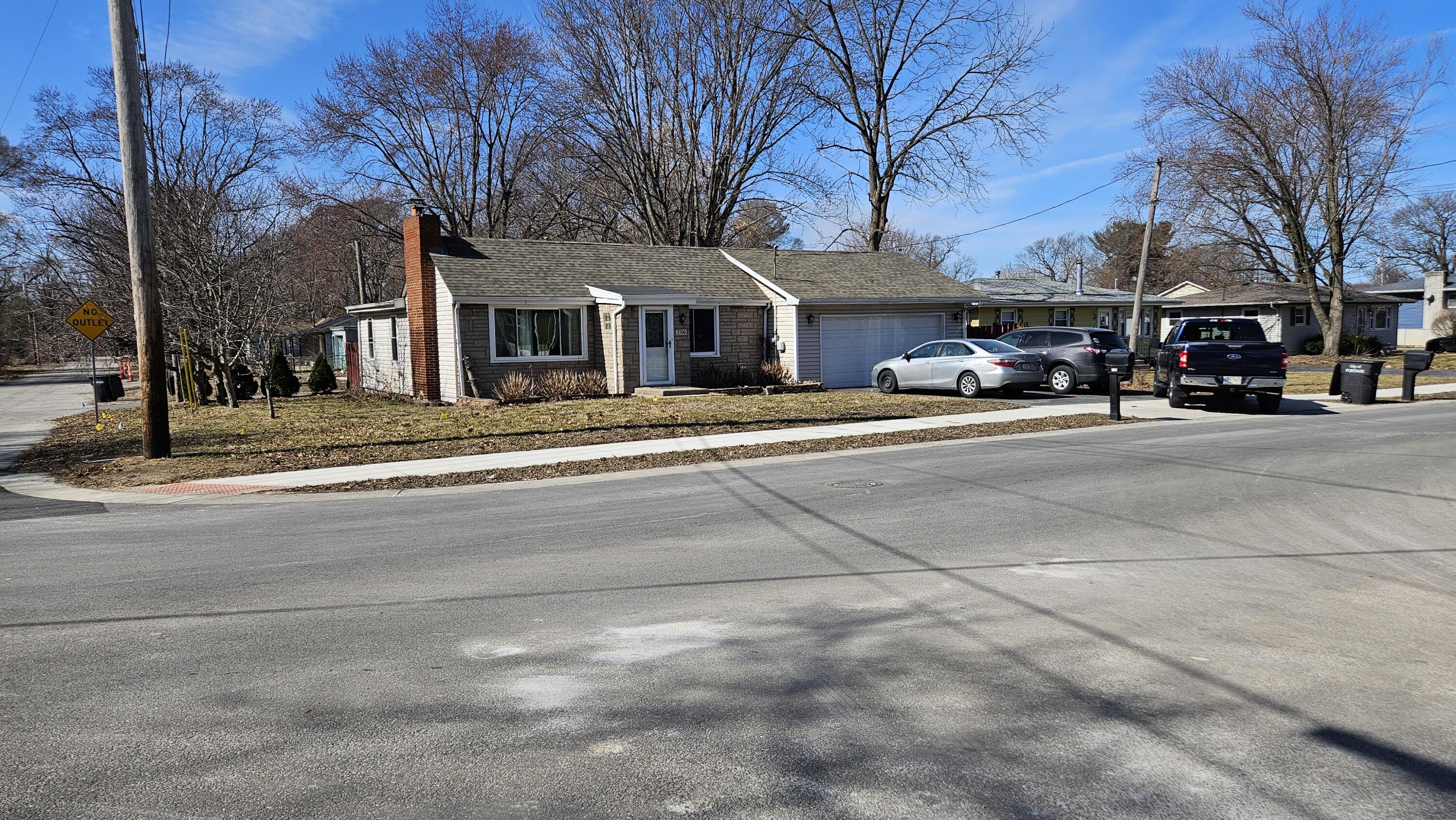 a view of a city street from a building