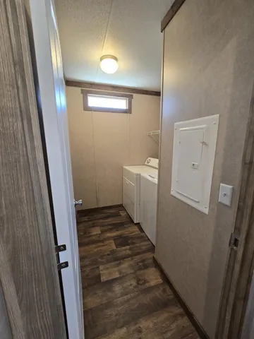 a view of a hardwood & door