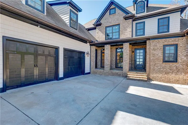 a view of a building with glass door