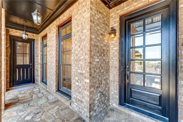 a view of front door of house