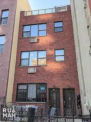 a front view of a building