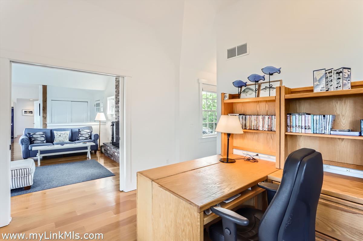 370 Lighthouse Road Aquinnah, MA 02535 - Photo 25 of 56 office towards living room (pocket doors for privacy)