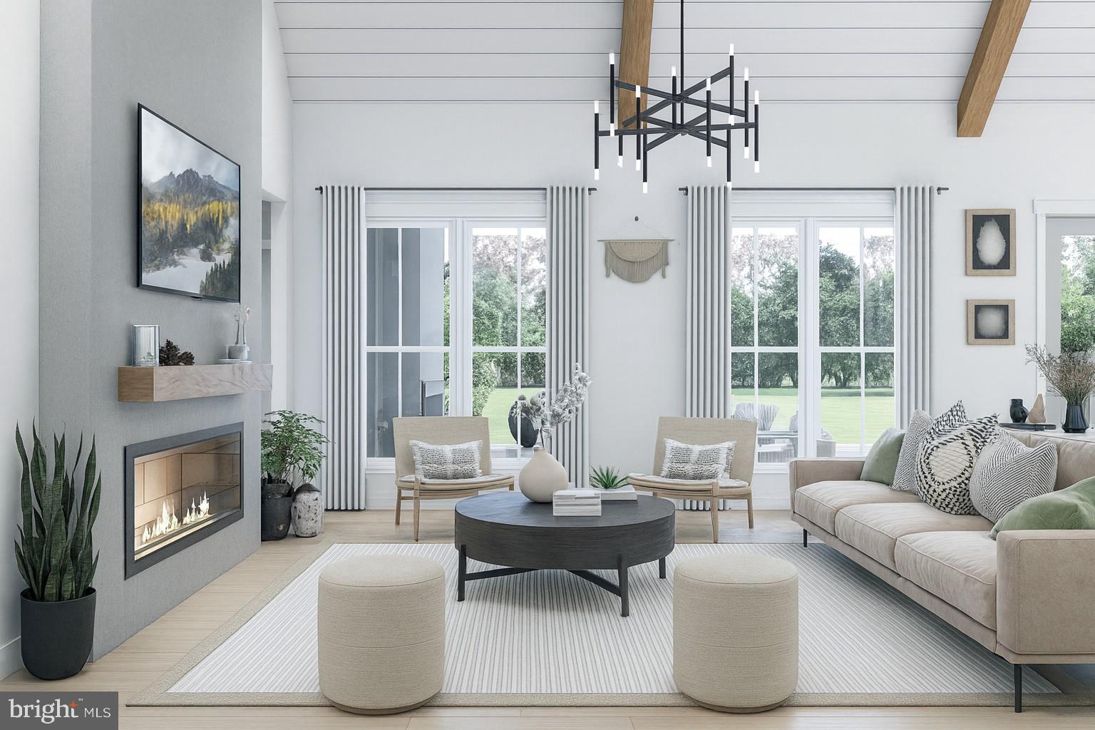3130 Bidle Road Middletown, MD 21769 - Photo 14 of 16 a living room with furniture a fireplace and a large window