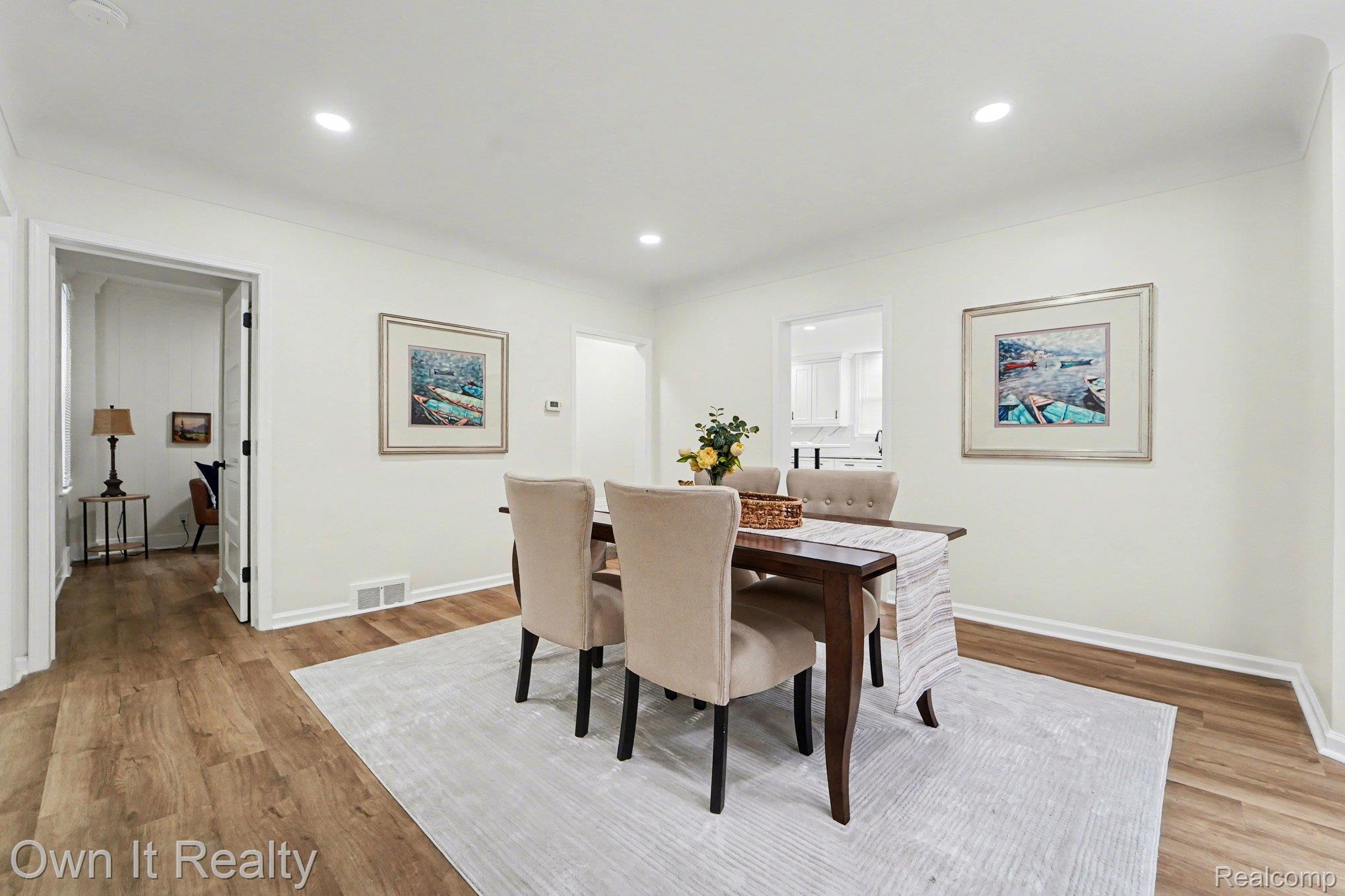 168 Kerby Road Grosse Pointe, MI 48236 - Photo 11 of 36 Dining space with recessed lighting and light wood-style floors