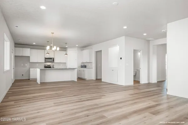 an empty room with a natural light