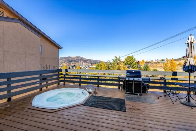 a terrace view with sitting space
