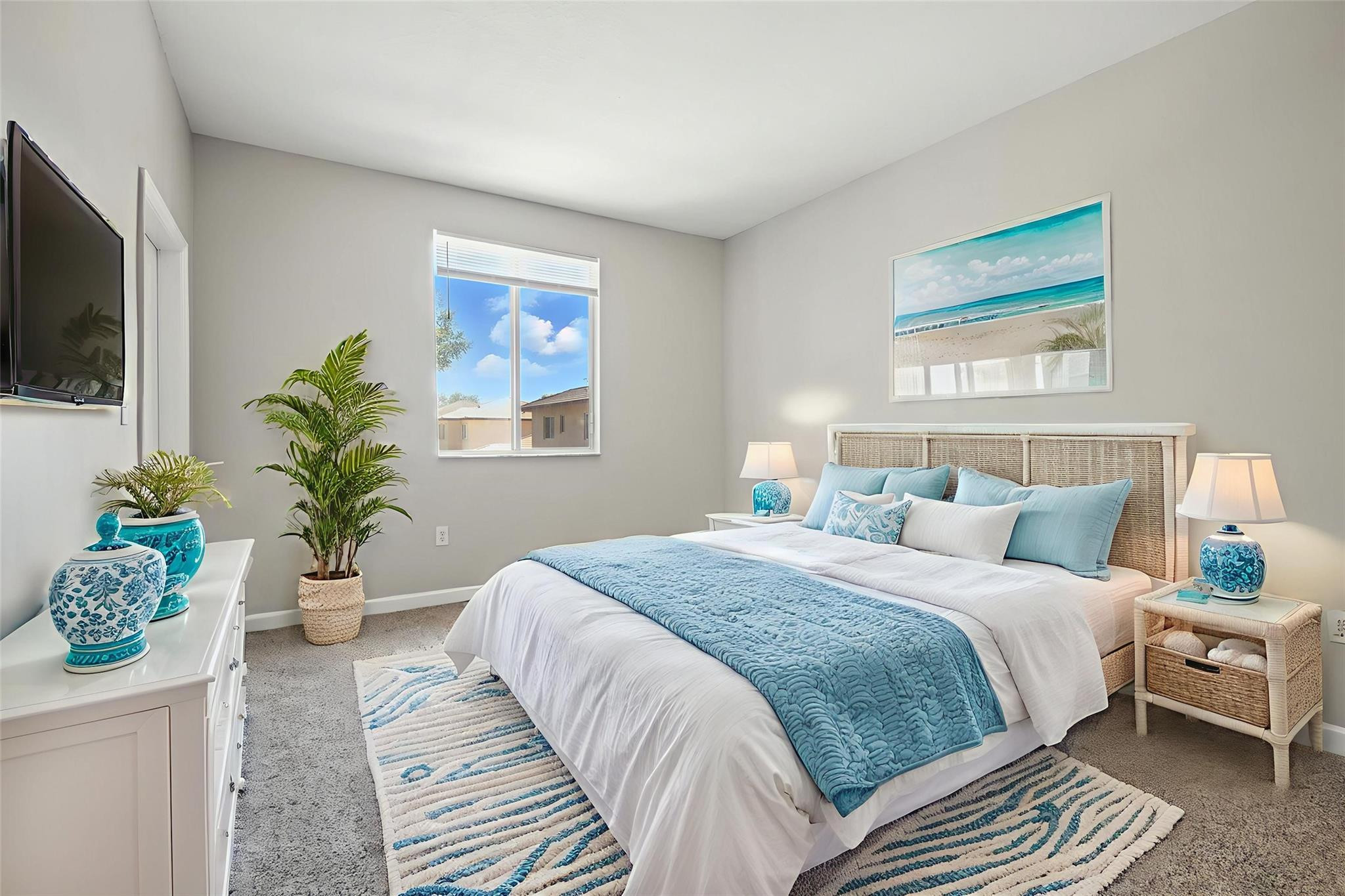 11368 Southwest 230th Terrace Miami, FL 33170 - Photo 5 of 37 a bedroom with a bed and a potted plant