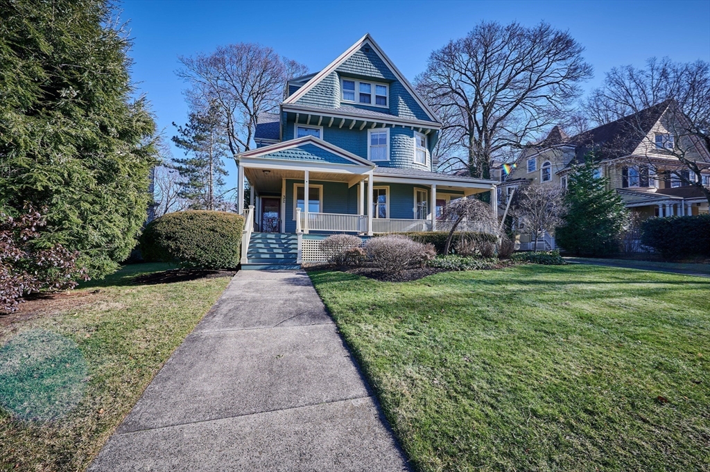32 Lenox Street Newton, MA 02465 - Photo 36 of 36 a front view of a house with garden