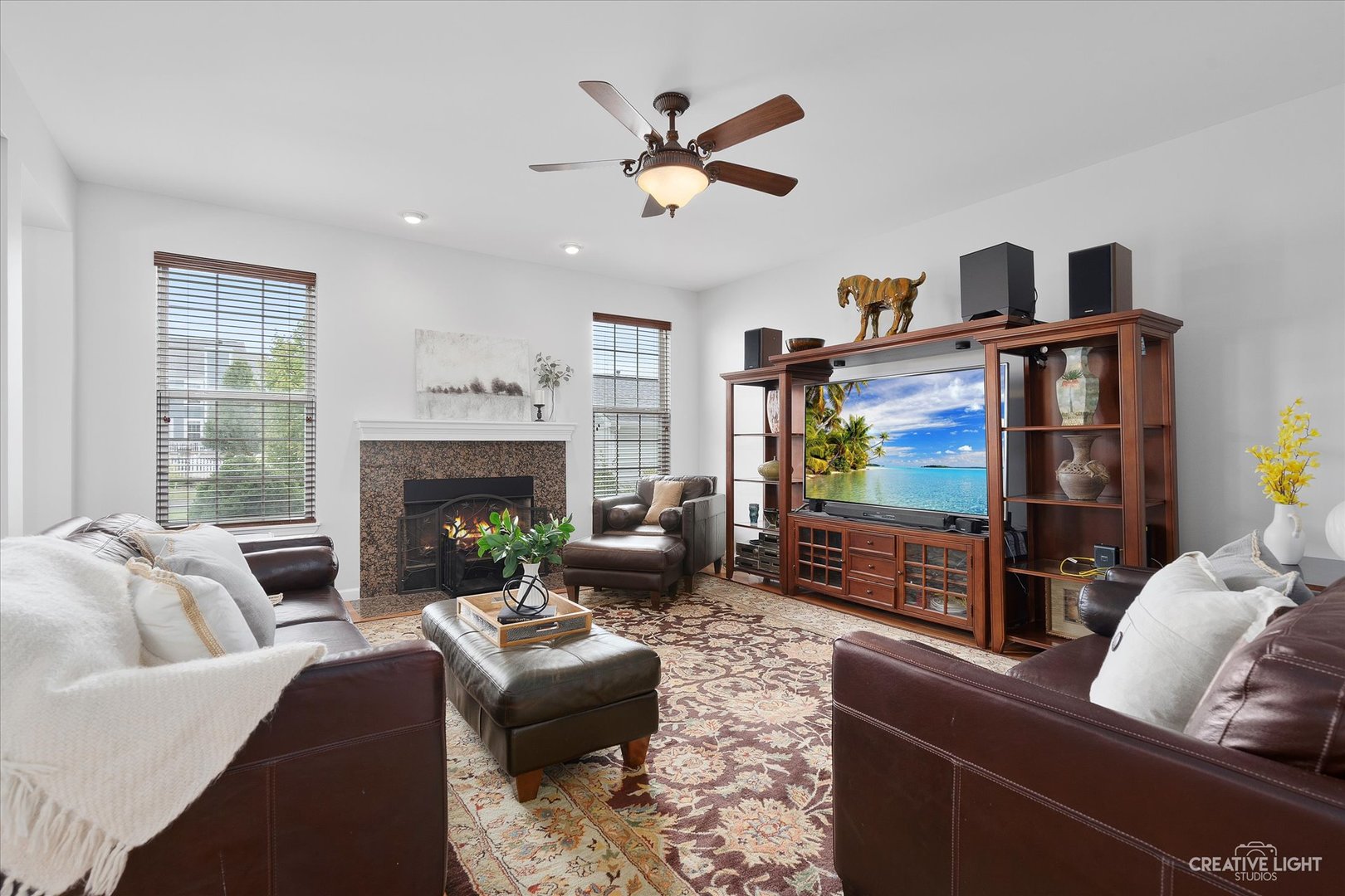 147 Gillett Street Sugar Grove, IL 60554 - Photo 22 of 32 a living room with furniture and a fireplace