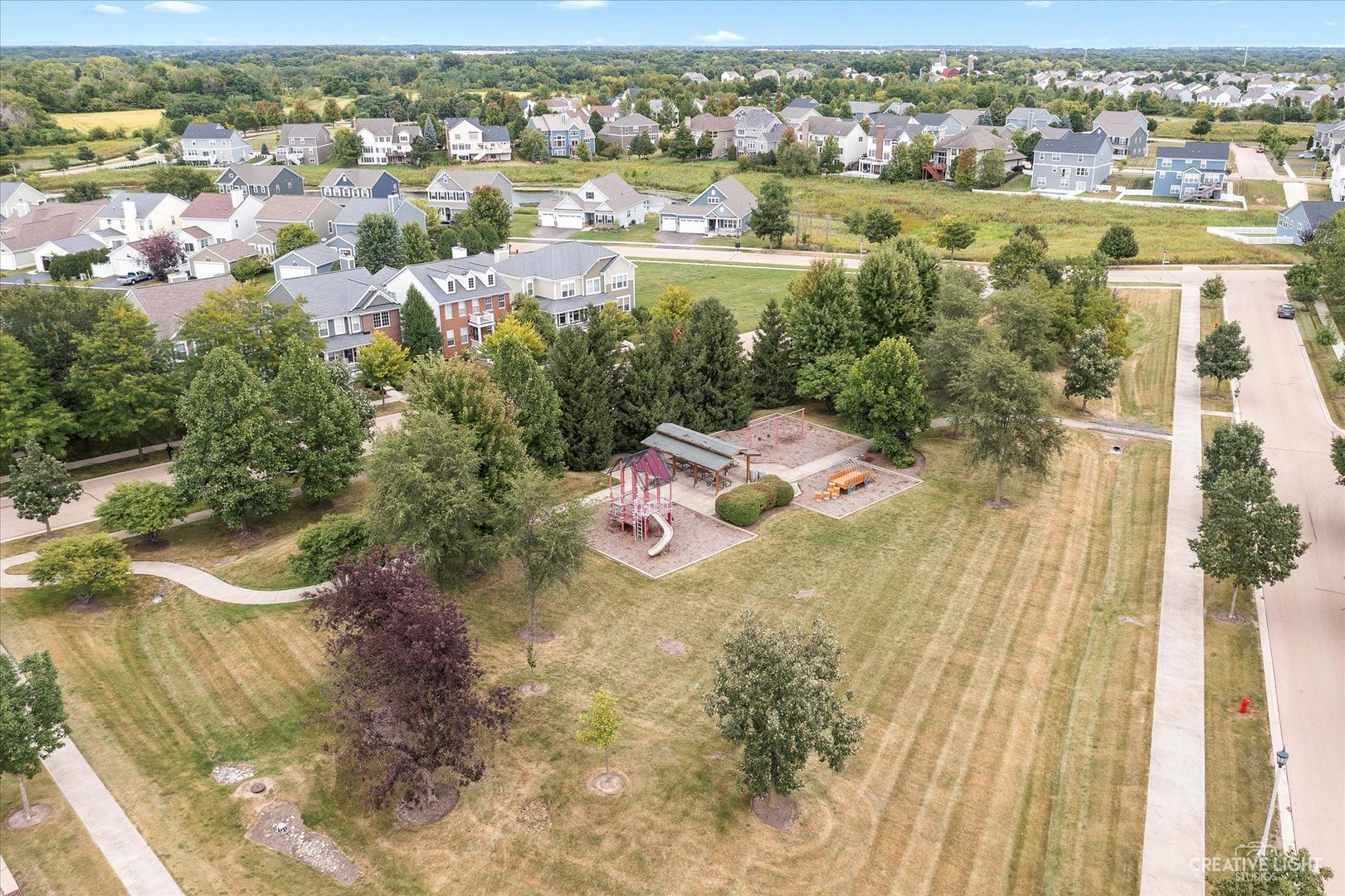 147 Gillett Street Sugar Grove, IL 60554 - Photo 28 of 32 an aerial view of residential house with outdoor space