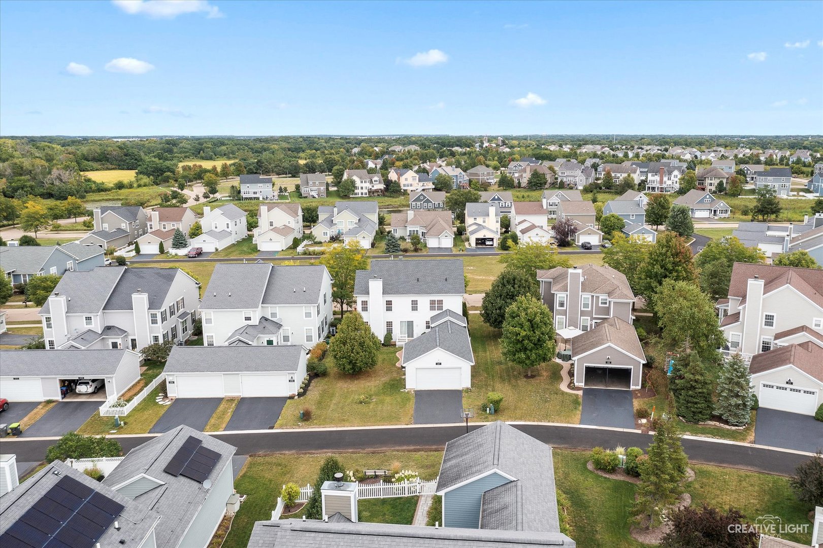 147 Gillett Street Sugar Grove, IL 60554 - Photo 32 of 32 an aerial view of residential houses with outdoor space and ocean view
