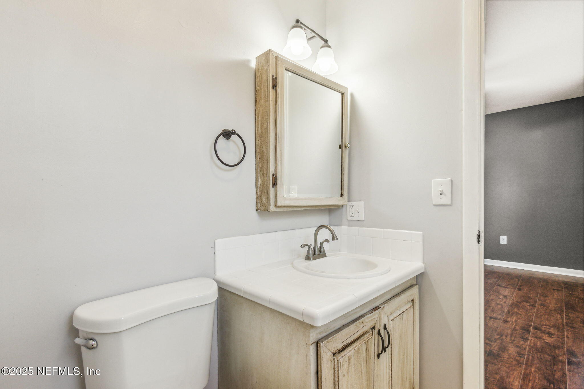 86221 Spring Meadow Avenue Yulee, FL 32097 - Photo 18 of 23 a bathroom with a sink a toilet and a mirror
