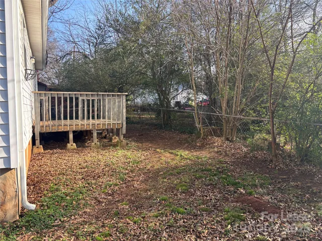 a view of a balcony with a bench