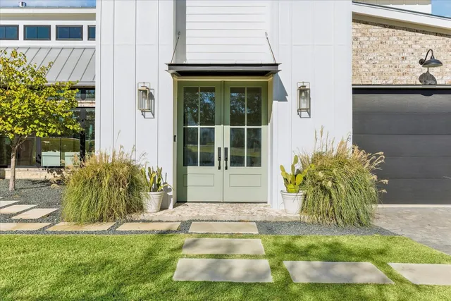 a view of front door of house