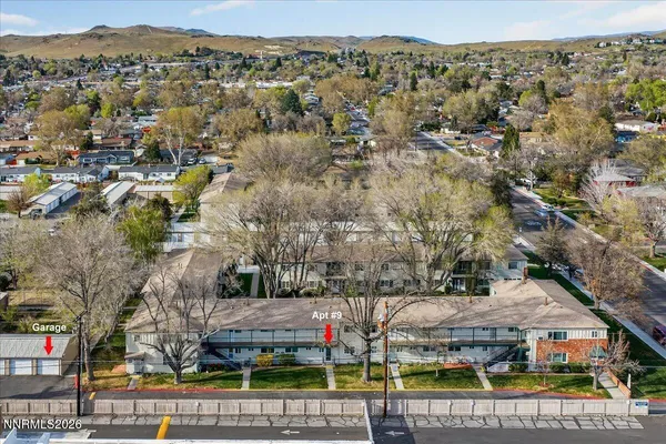 an aerial view of multiple house