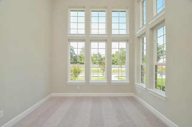 an empty room with a window