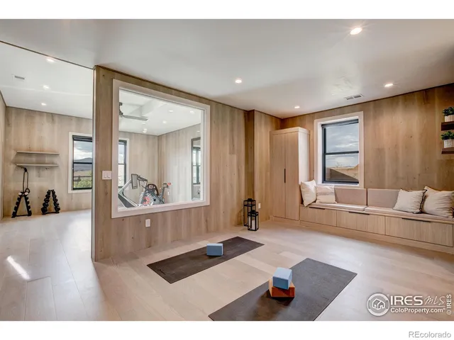 a view of a living room with furniture