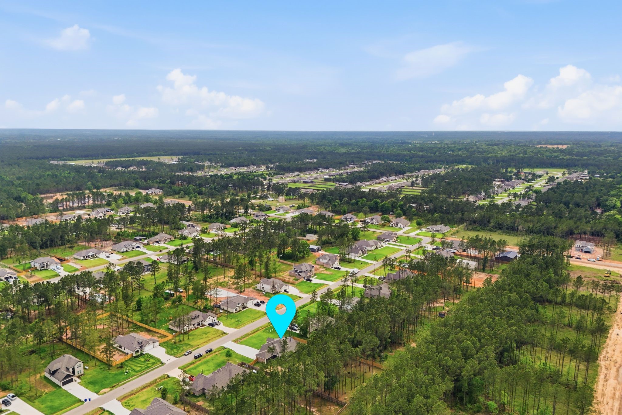 13331 Wichita Fall Trail Road Conroe, TX 77303 - Photo 22 of 22 Aerial view showcasing the property’s setting and surrounding space.