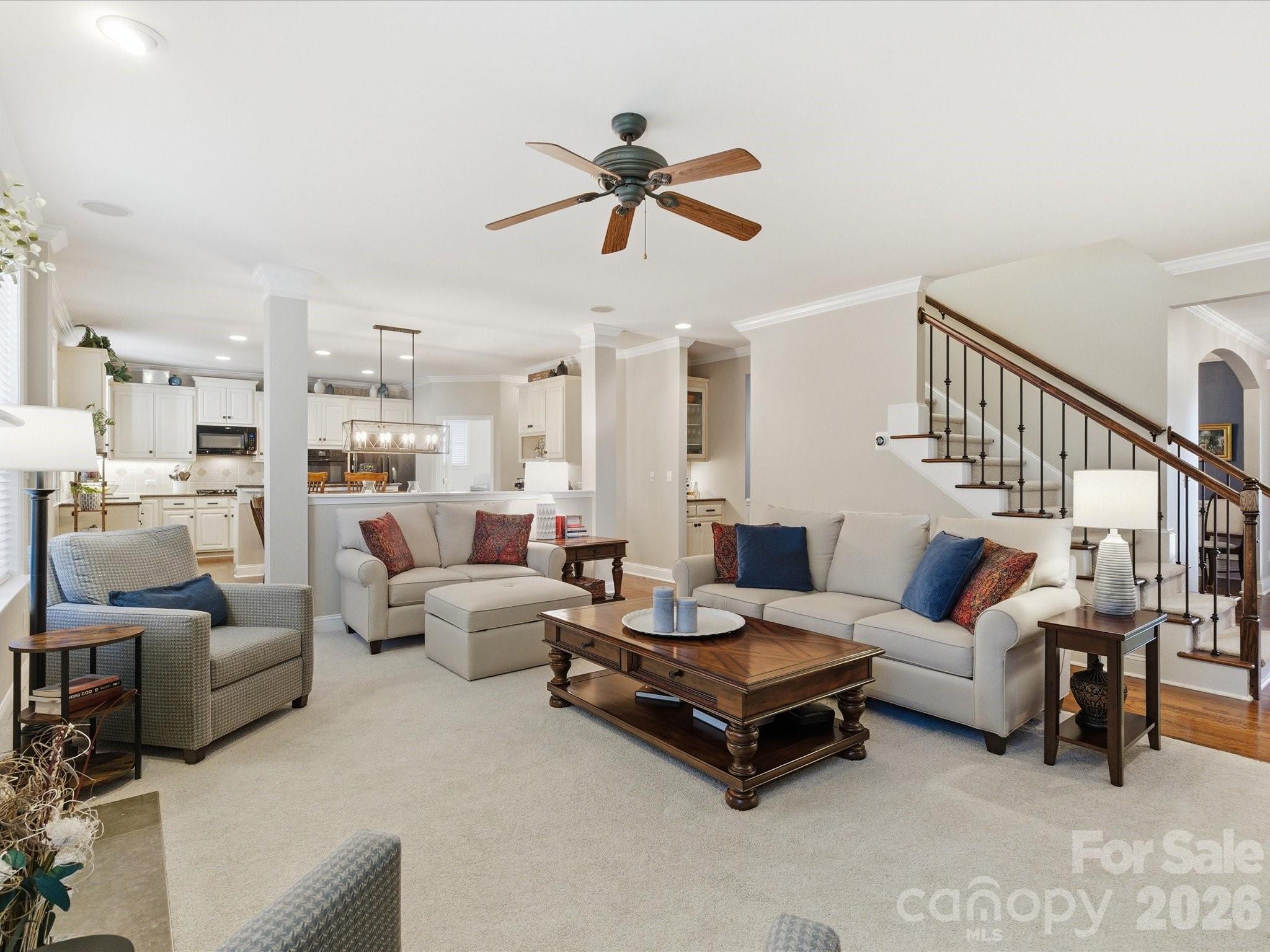 6318 Riverside Oaks Drive Huntersville, NC 28078 - Photo 13 of 48 a living room with furniture