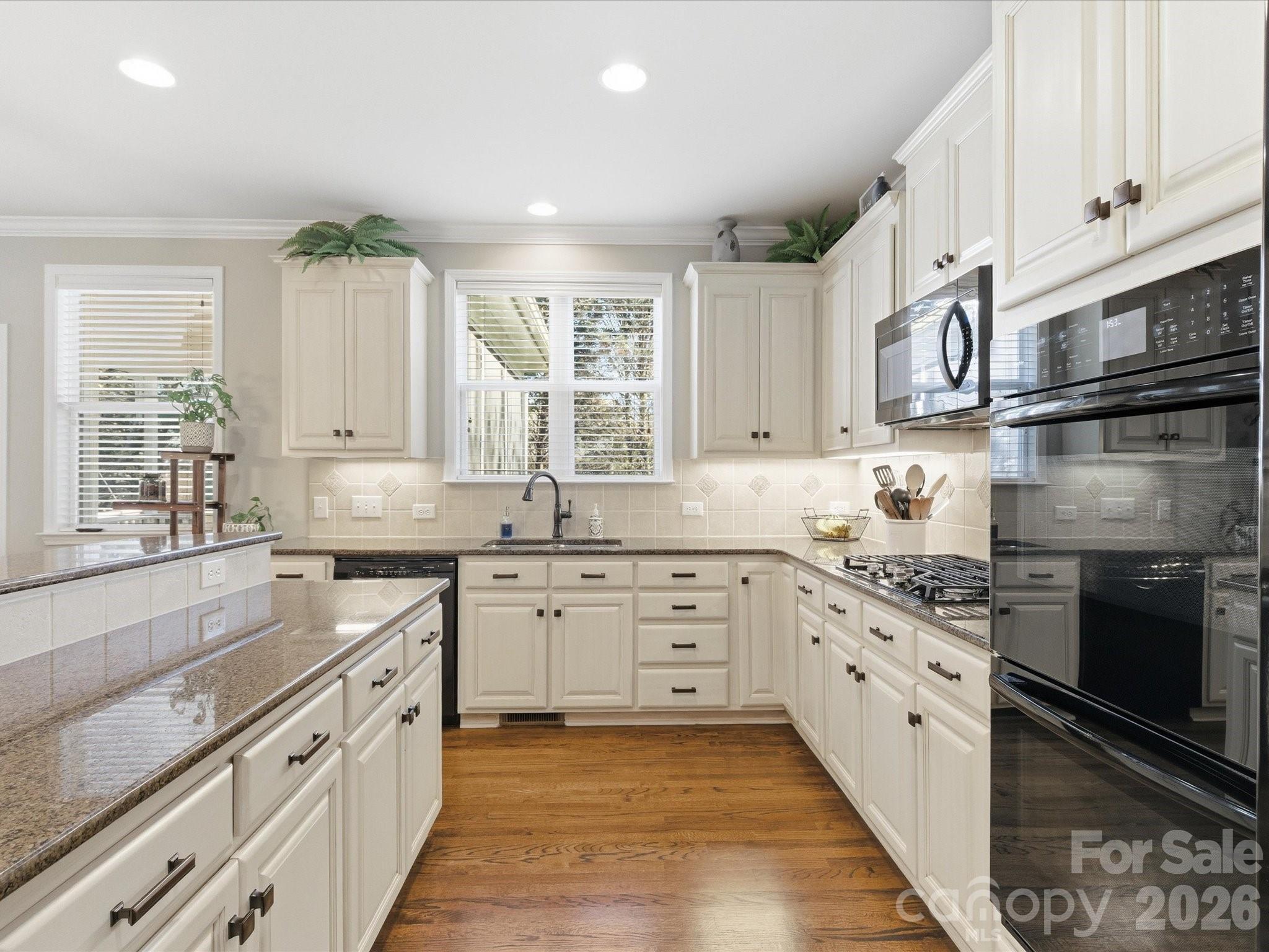 6318 Riverside Oaks Drive Huntersville, NC 28078 - Photo 17 of 48 a kitchen with stainless steel appliances granite countertop a stove sink and cabinets
