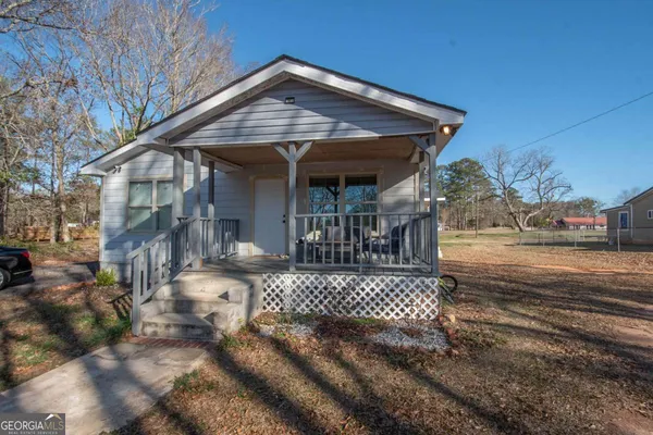a front view of a house