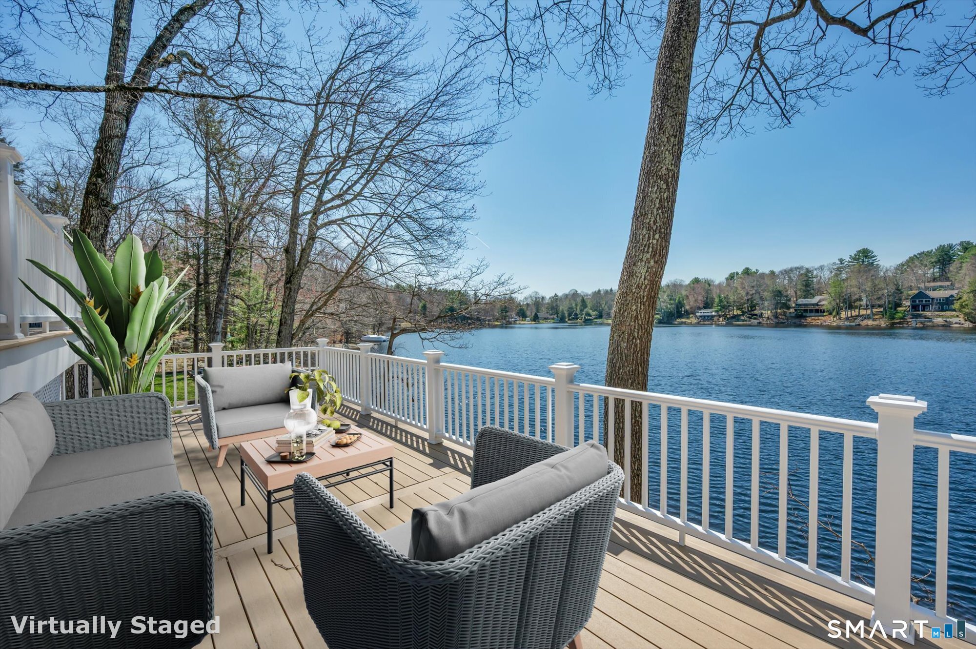 a view of a patio with couches