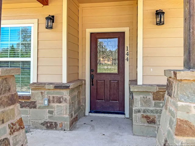 a view of front door of house