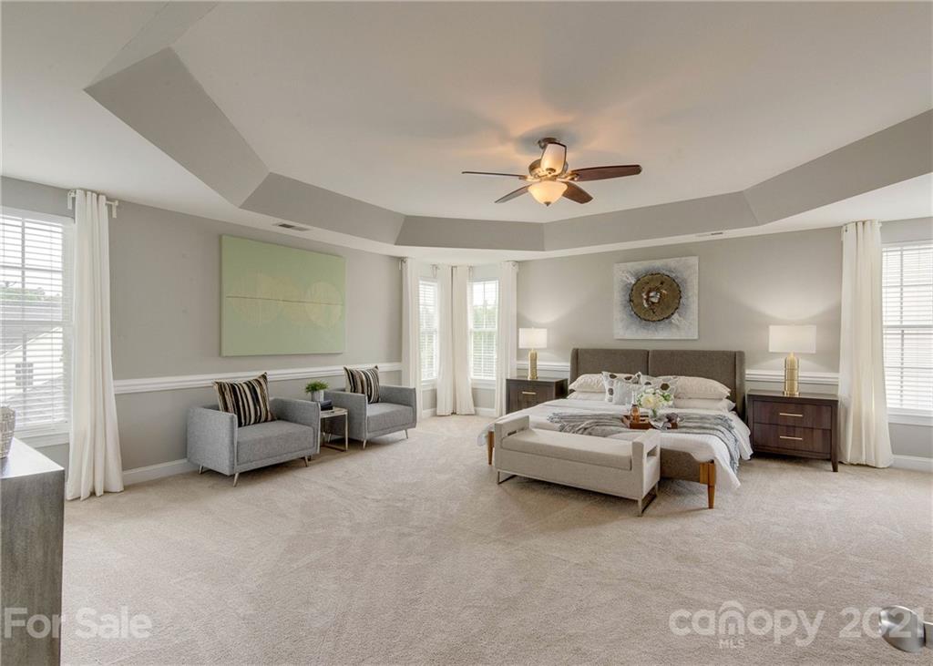 2314 Mermans Road Charlotte, NC 28270 - Photo 28 of 45 a bedroom with furniture and a large window