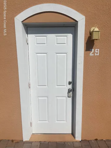 a view of front door