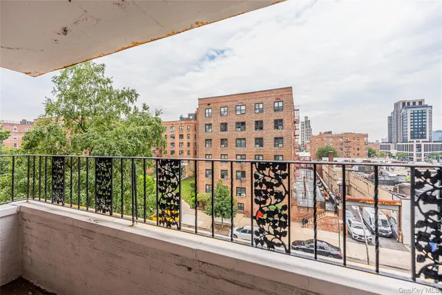 a view of balcony with city view