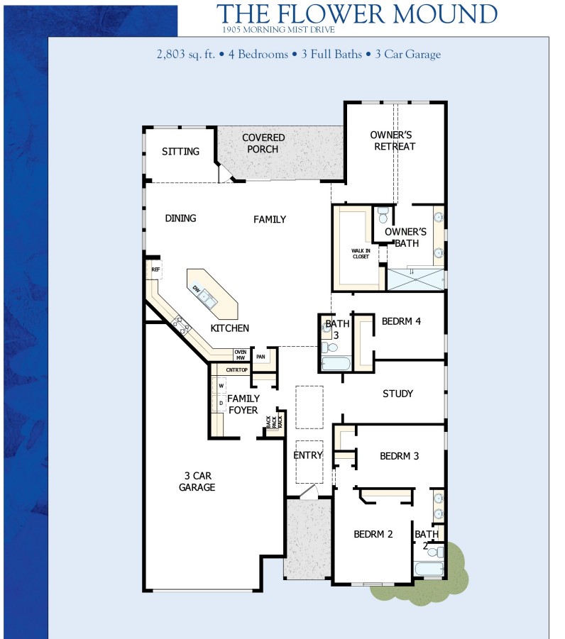 1905 Morning Mist Drive Georgetown, TX 78628 - Photo 29 of 29 Floor Plan