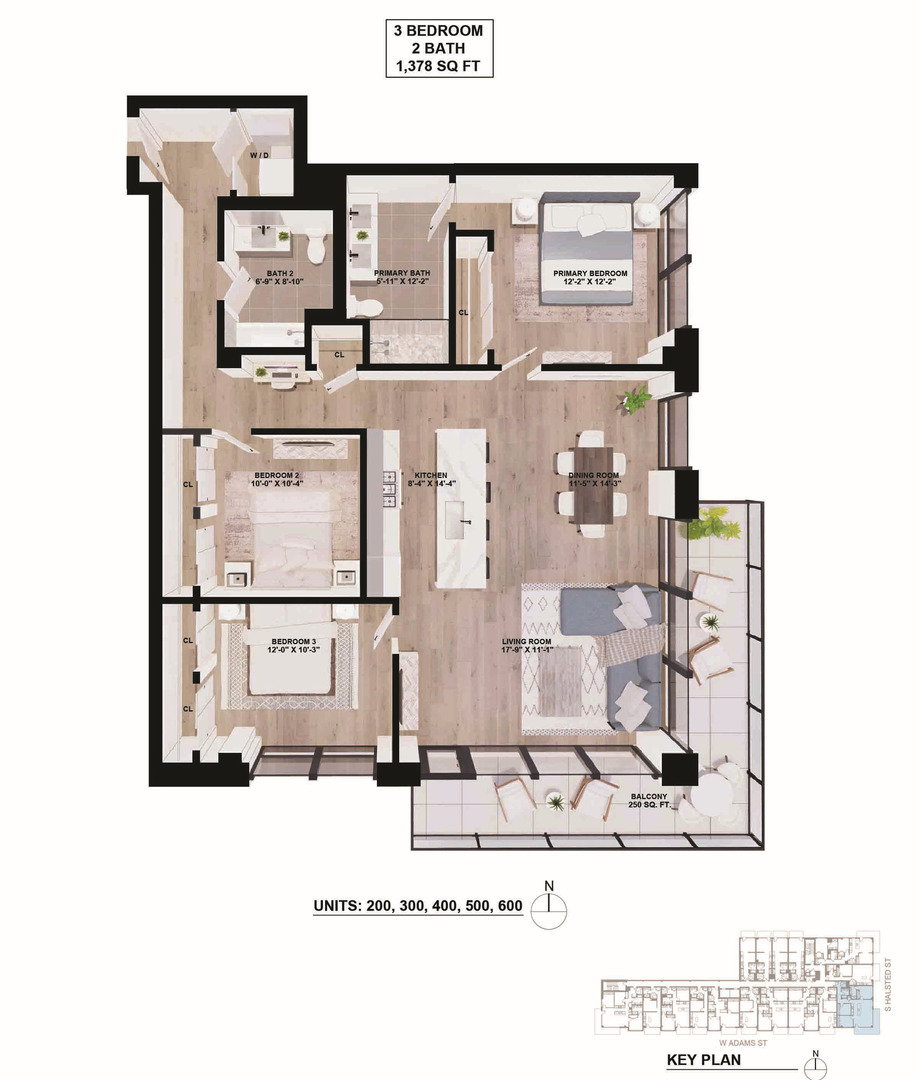 812 West Adams Street, Unit 600 Chicago, IL 60607 - Photo 32 of 46 a picture of a bench in a building