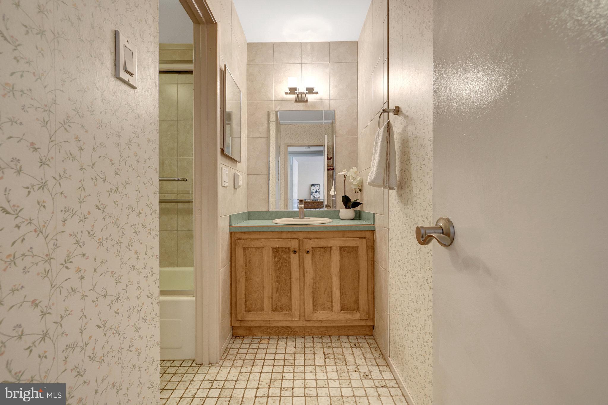 1665 Parkcrest Circle, Unit 301 Reston, VA 20190 - Photo 26 of 36 a bathroom with a sink and a mirror