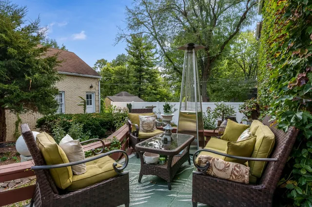 a view of outdoor space yard deck and furniture