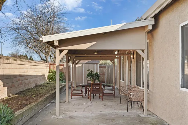 a view of outdoor space with seating