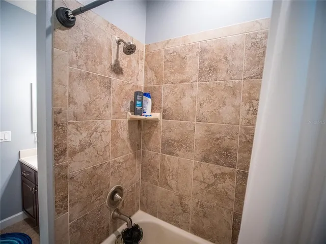 a view of outdoor space with garden and patio