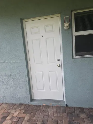 a view of front door