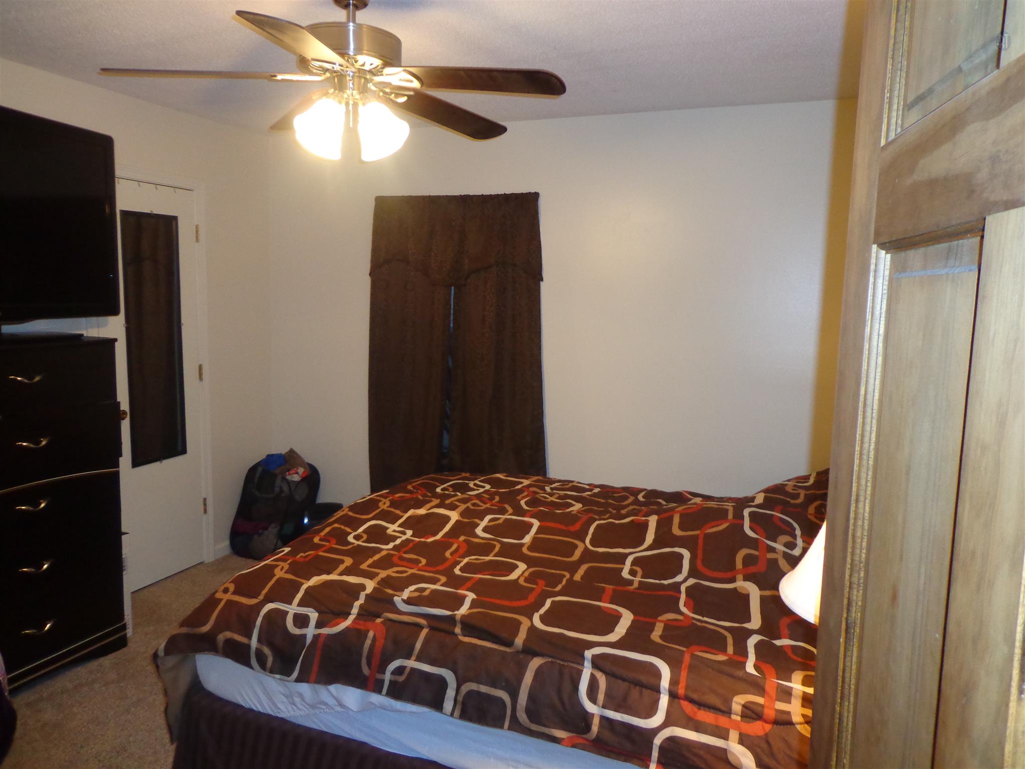 Master bedroom with walk in closet