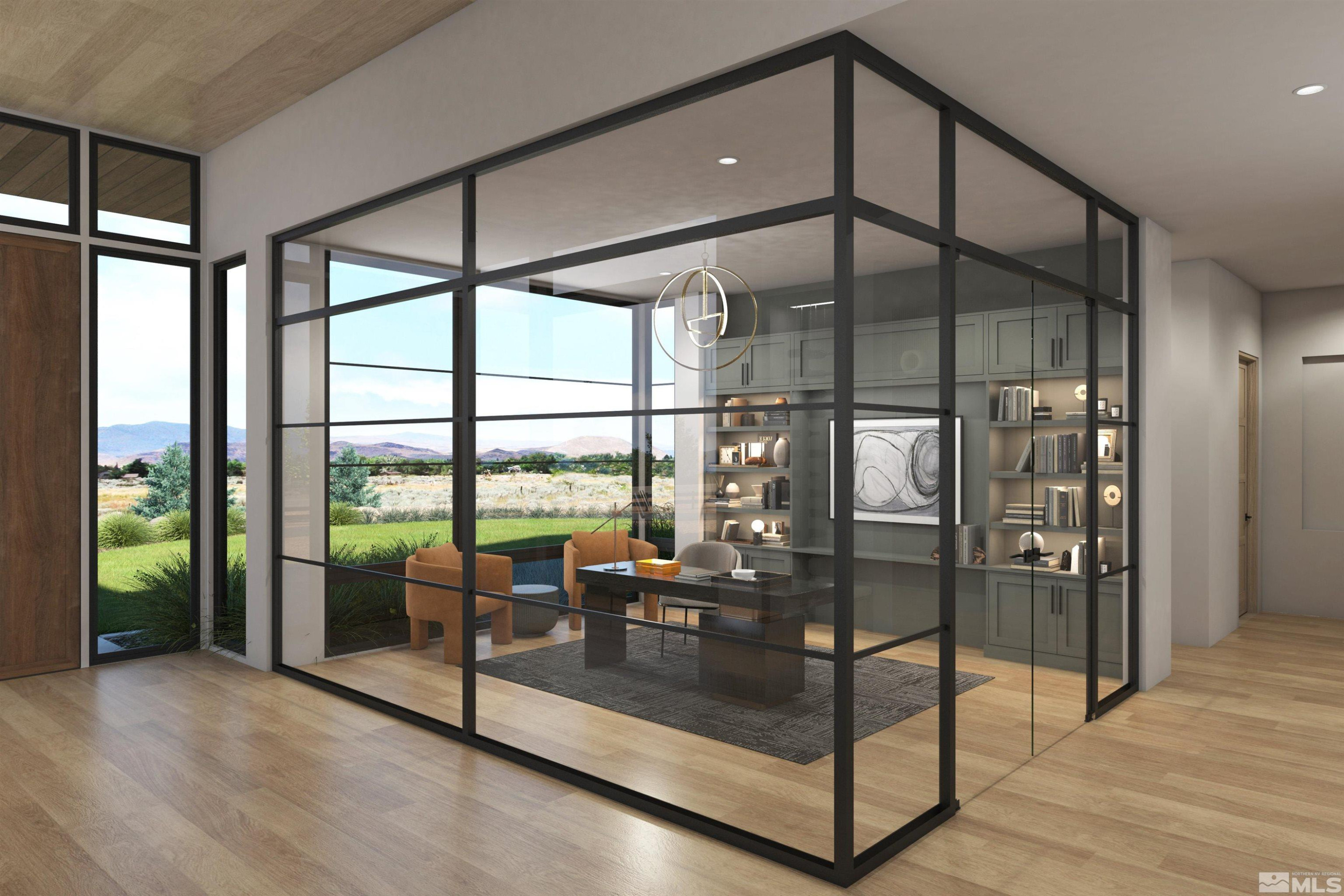 17 Glenhaven Drive Reno, NV 89511 - Photo 15 of 38 a living room with a floor to ceiling window and wooden floor