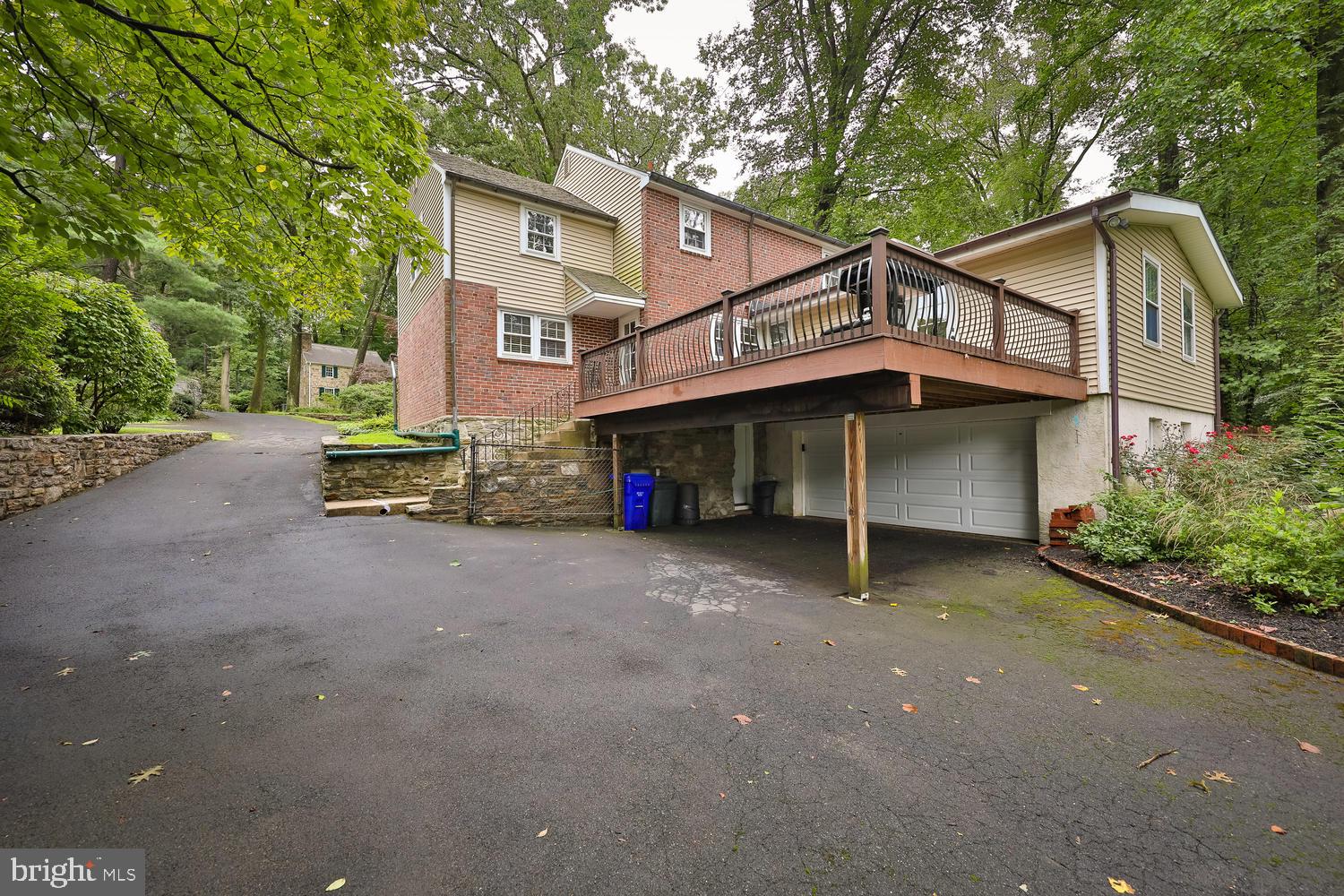 612 Bridle Road Glenside, PA 19038 - Photo 41 of 45 Cedar Deck above 2 Car Garage / Driveway