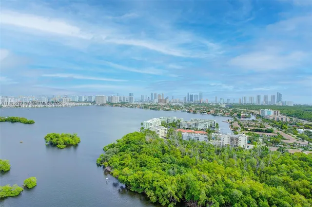 a view of a lake with houses