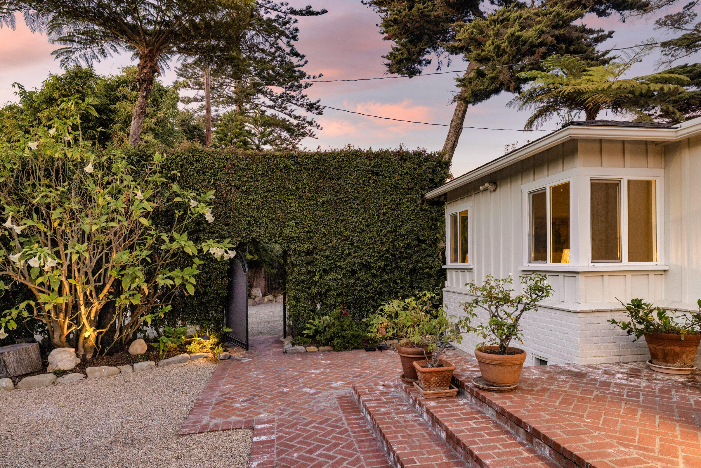 126 Loureyro Road Montecito, CA 93108 - Photo 5 of 46 a front view of a house with sitting area