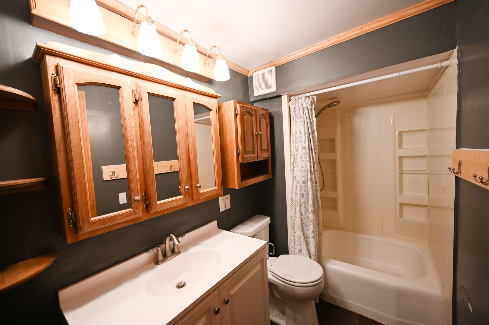 219 South 7th Street DeKalb, IL 60115 - Photo 20 of 30 a bathroom with a bathtub shower sink vanity and toilet