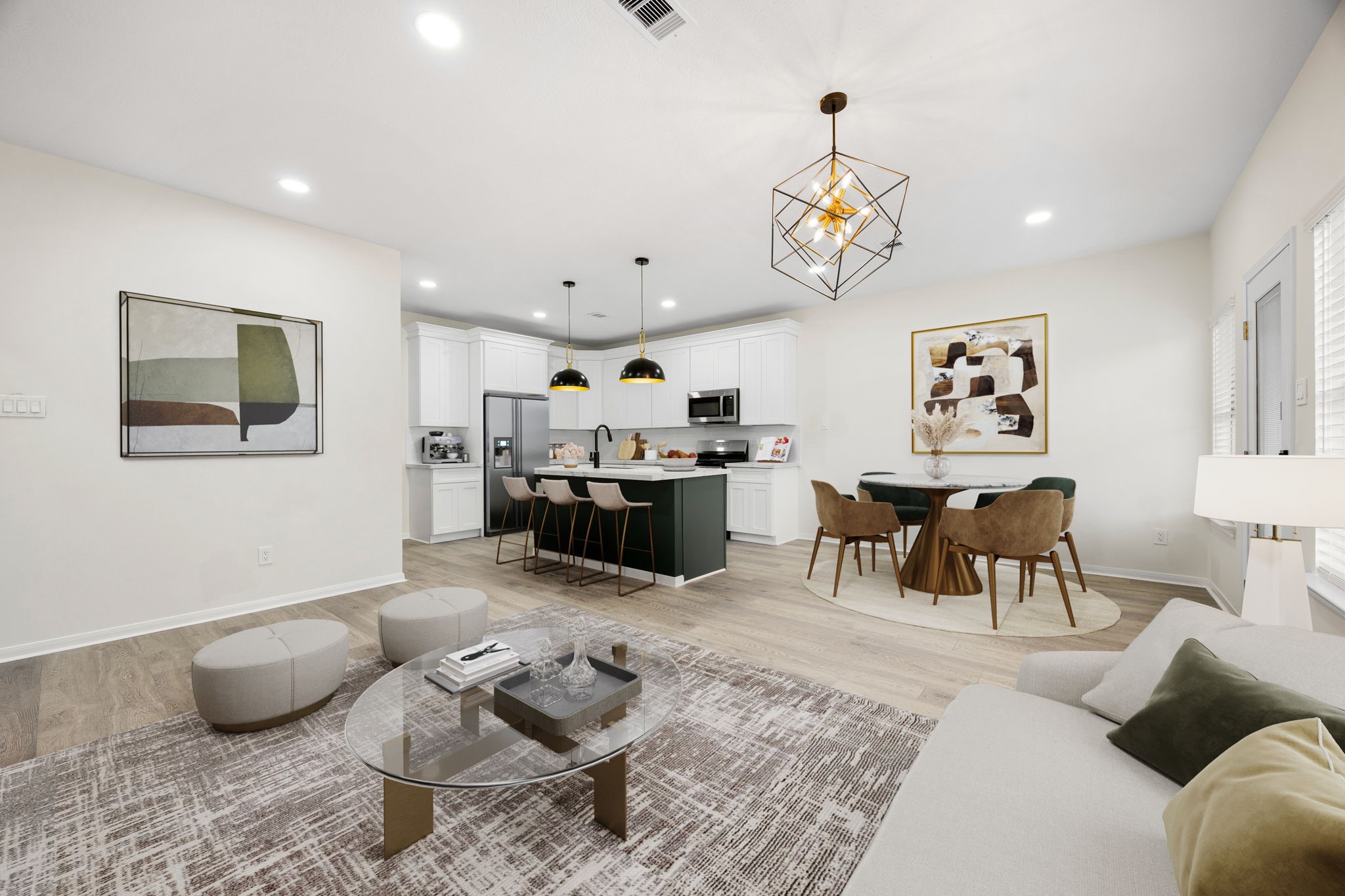 13735 Sablegarden Lane Houston, TX 77014 - Photo 4 of 20 a living room with furniture and kitchen view