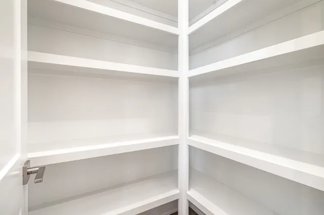 a close view of closet