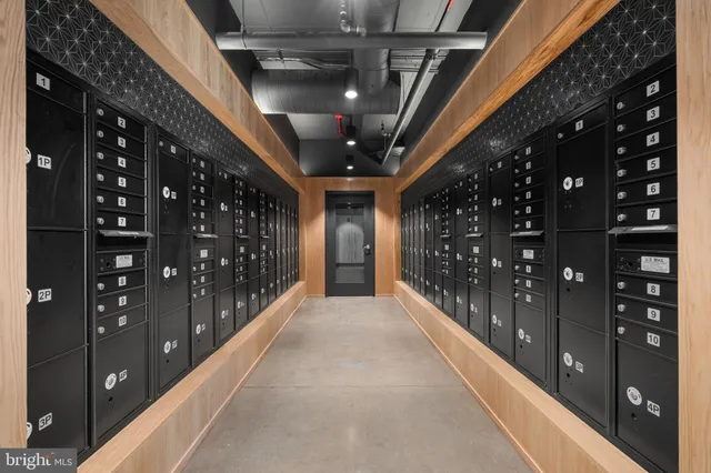 a view of gallery with windows